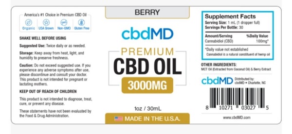 cbdMD oil tinctures