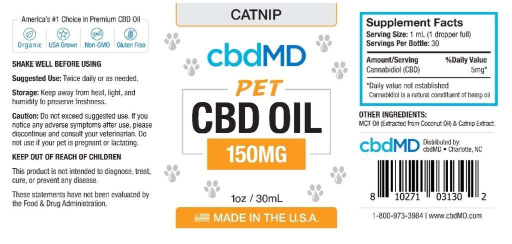 cbdMD pet oil