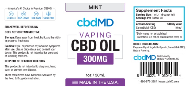 cbdMD vape oil